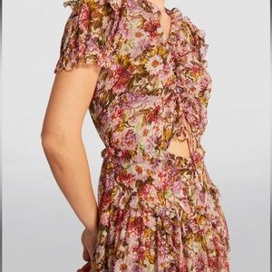Doen Floral Midi Dress - Pink and Green